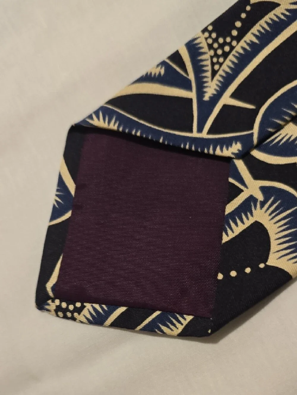 Polo by Ralph Lauren Navy and Cream Floral Silk Tie